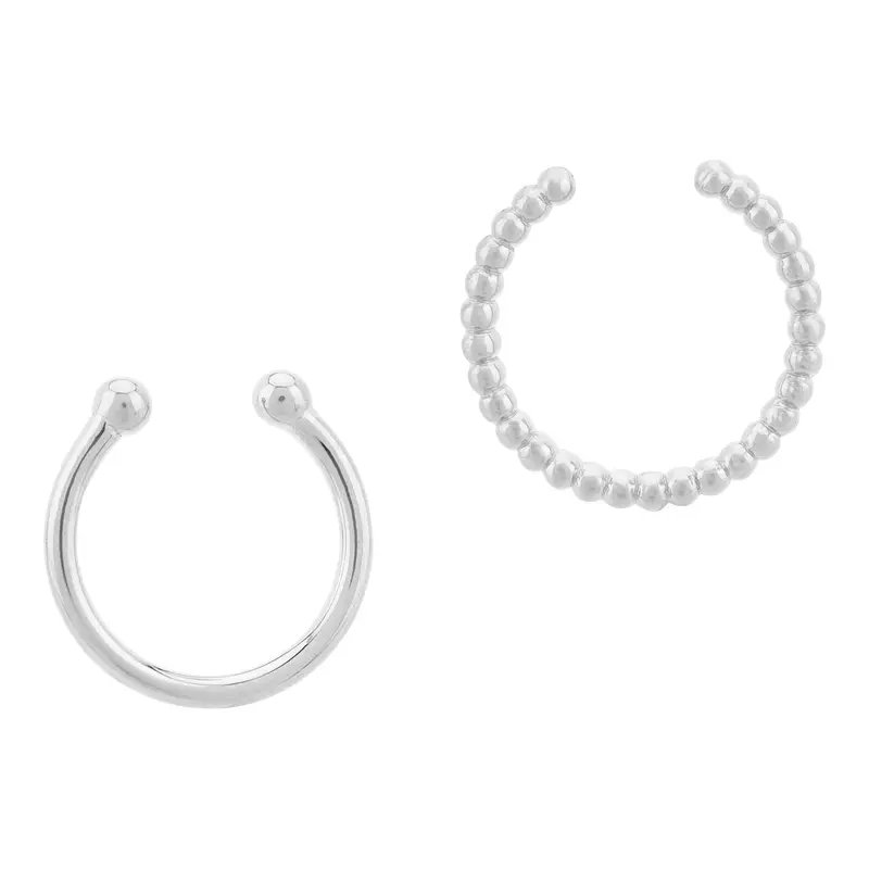 Ear Cuff Doppel, Silber