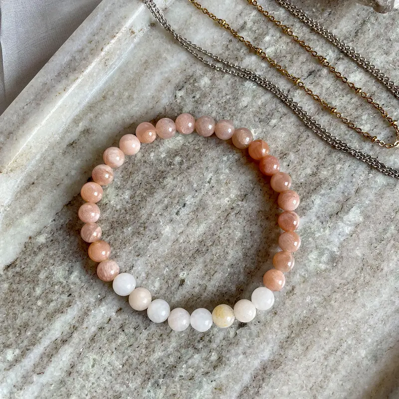 EDELSTEIN ARMBAND "SONNENSTEIN" (6 mm)