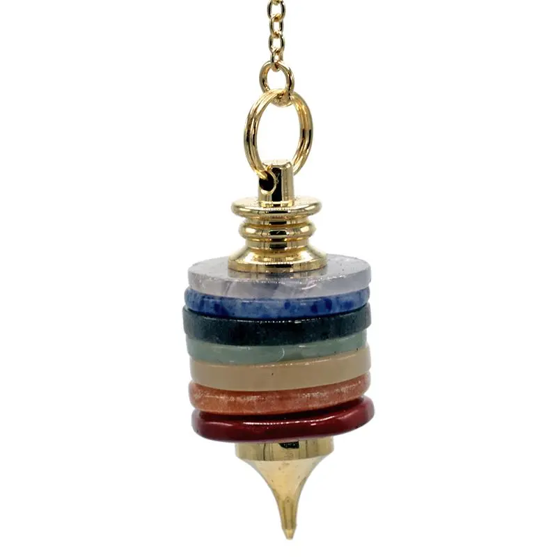 Edelstein-Pendel Chakren – Donutform, groß, ca. 4 cm