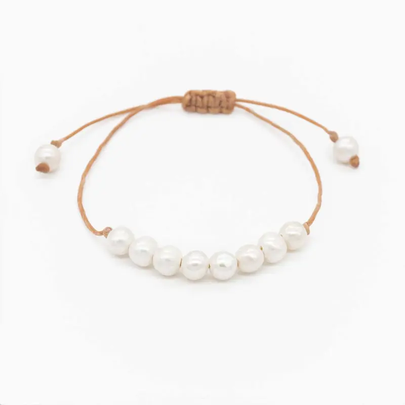 Edelweiß - Süßwasserperlen Armband
