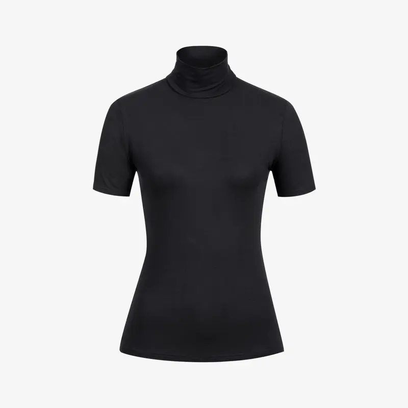 erlich textil Rollkragen Shirt "Ruth" schwarz