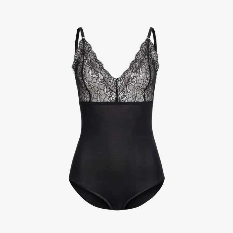 erlich textil Spitzenbody "Helena" schwarz