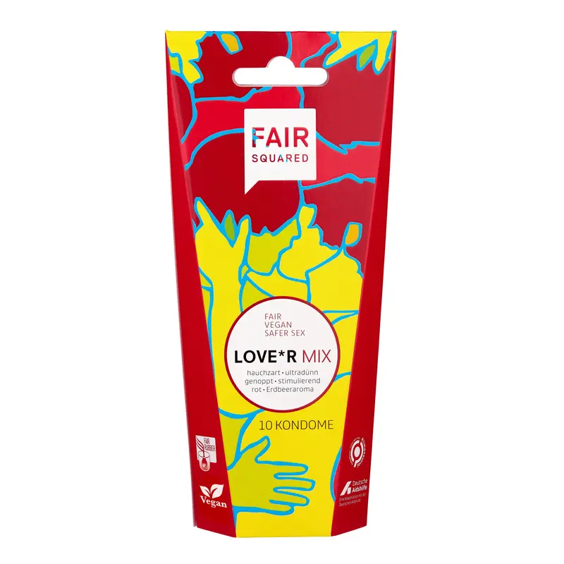 FAIR SQUARED Kondome "LOVE*R MIX" 10er-Pack