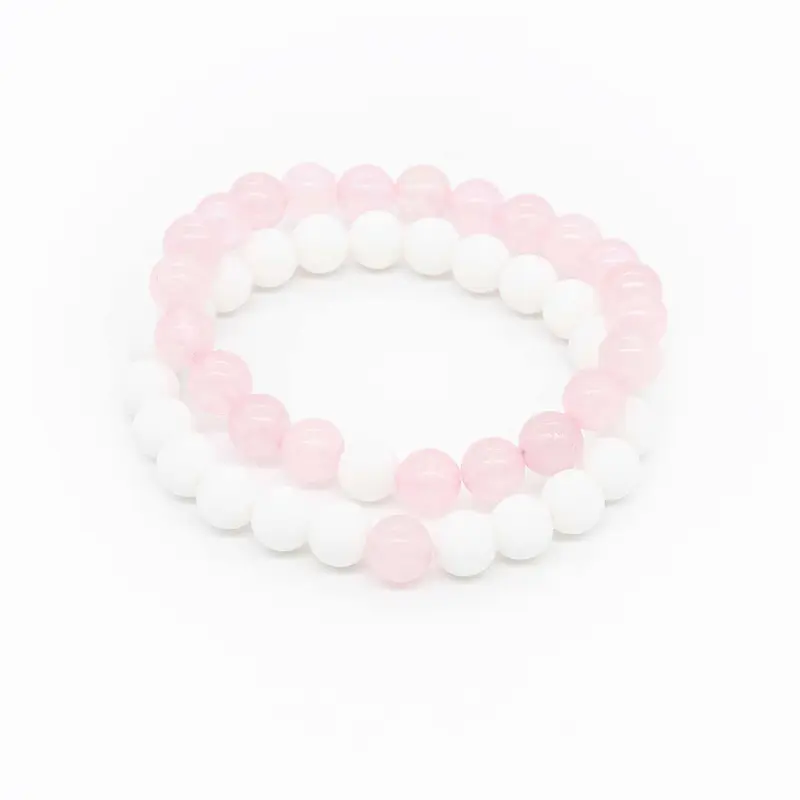 Farah - Rosenquarz Partnerarmband
