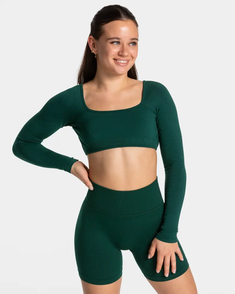 Femme Backless Longsleeve "Dunkelgrün"