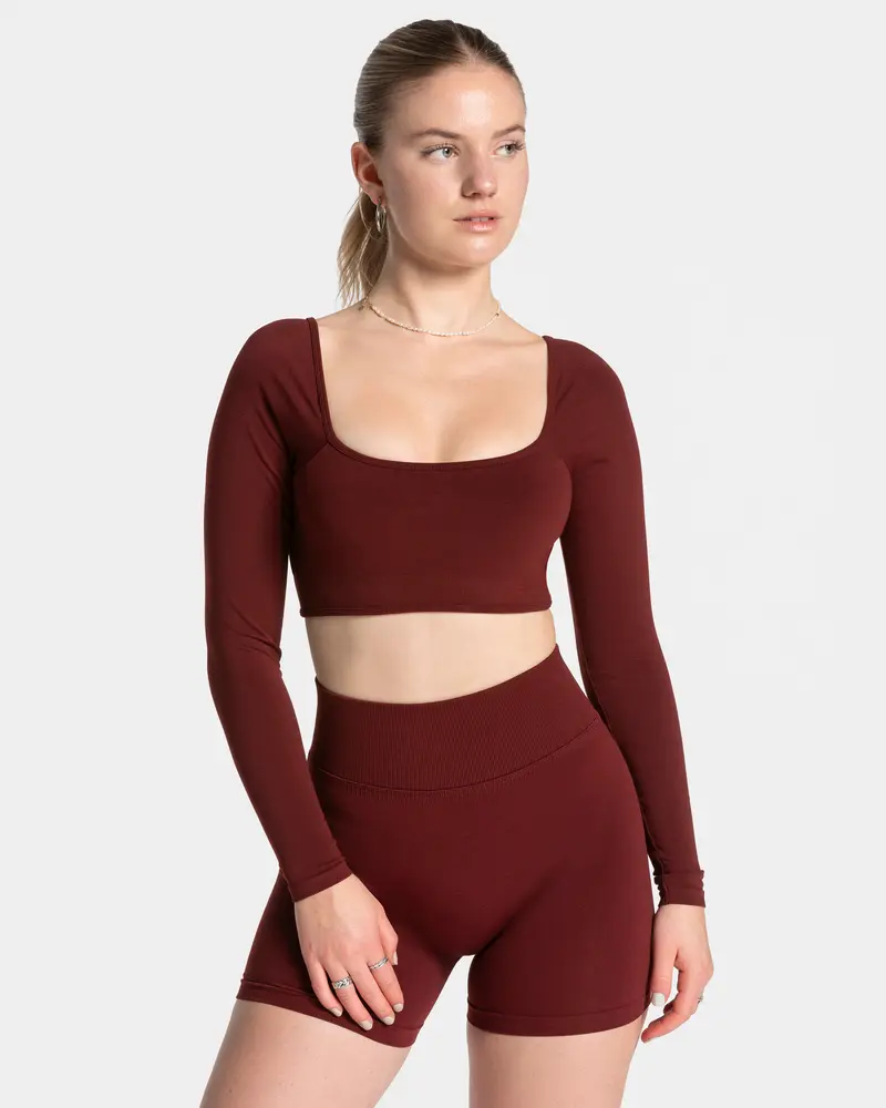 Femme Backless Longsleeve "Weinrot"
