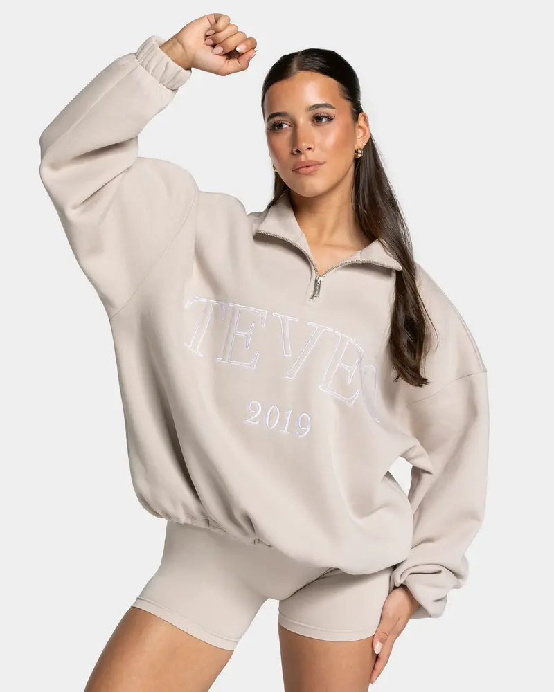 Femme Half Zip Sweater "Cream"