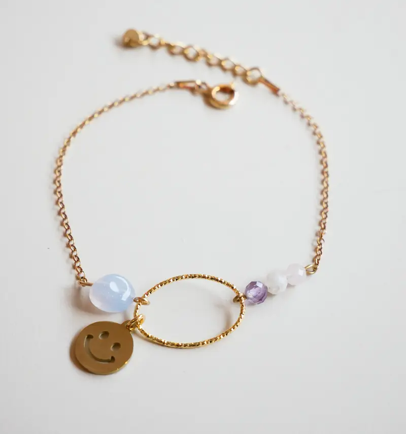 Filigranes Armband Chalcedon – zartes Edelstein Armband