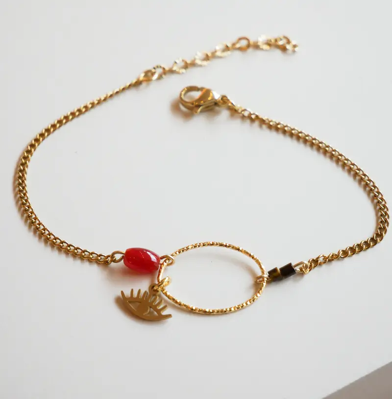 Filigranes Armband Karneol – zartes Edelstein Armband