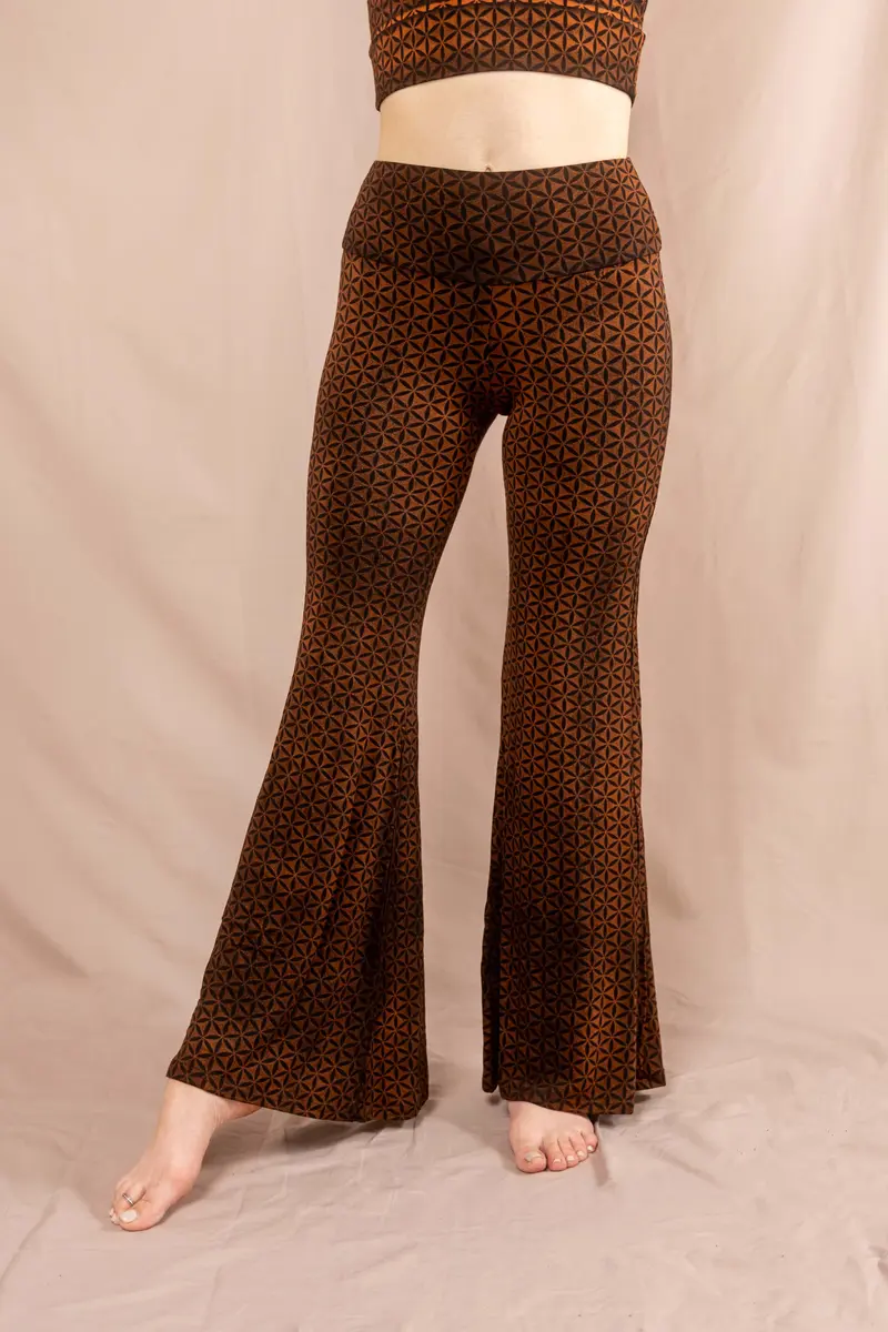 Flared Leggins ~ Blume des Lebens ~ Rost