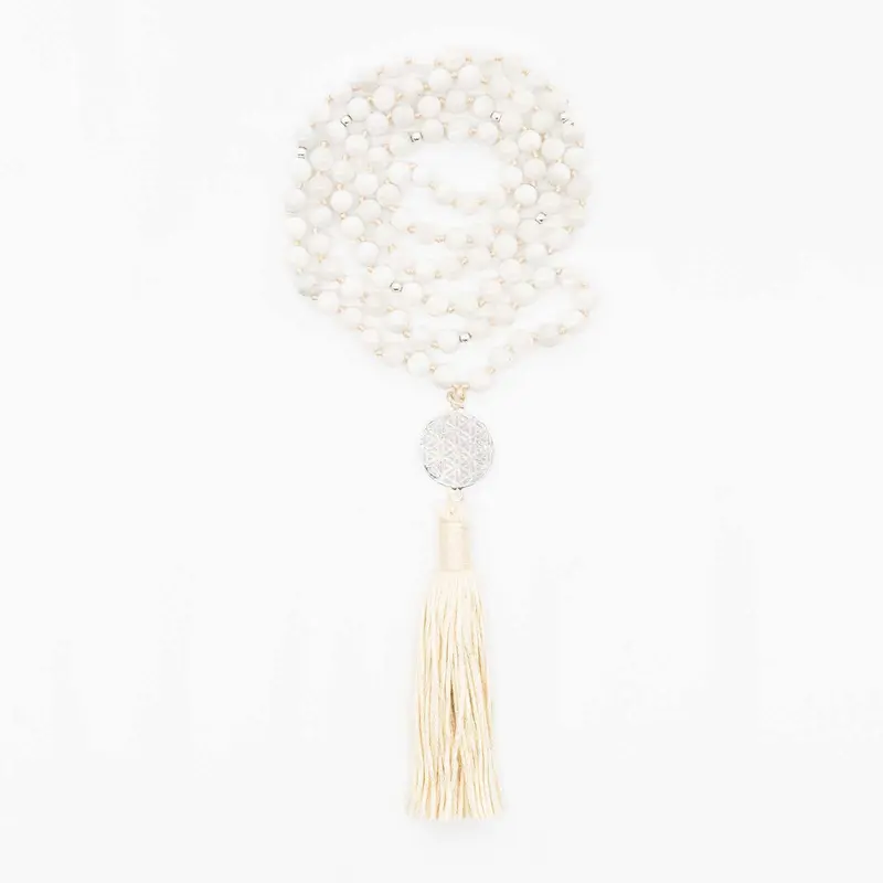 Fleur de Vie - Mondstein Mala