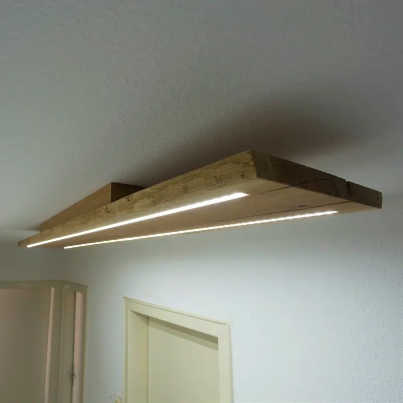 Flurlampe LANTERNA Holz mit LED – handgefertigt Schwarzwald