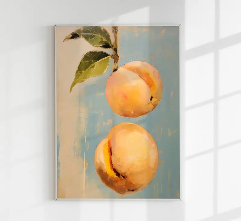 Fresh Apricots Art Print – Poster von Patroa Studio