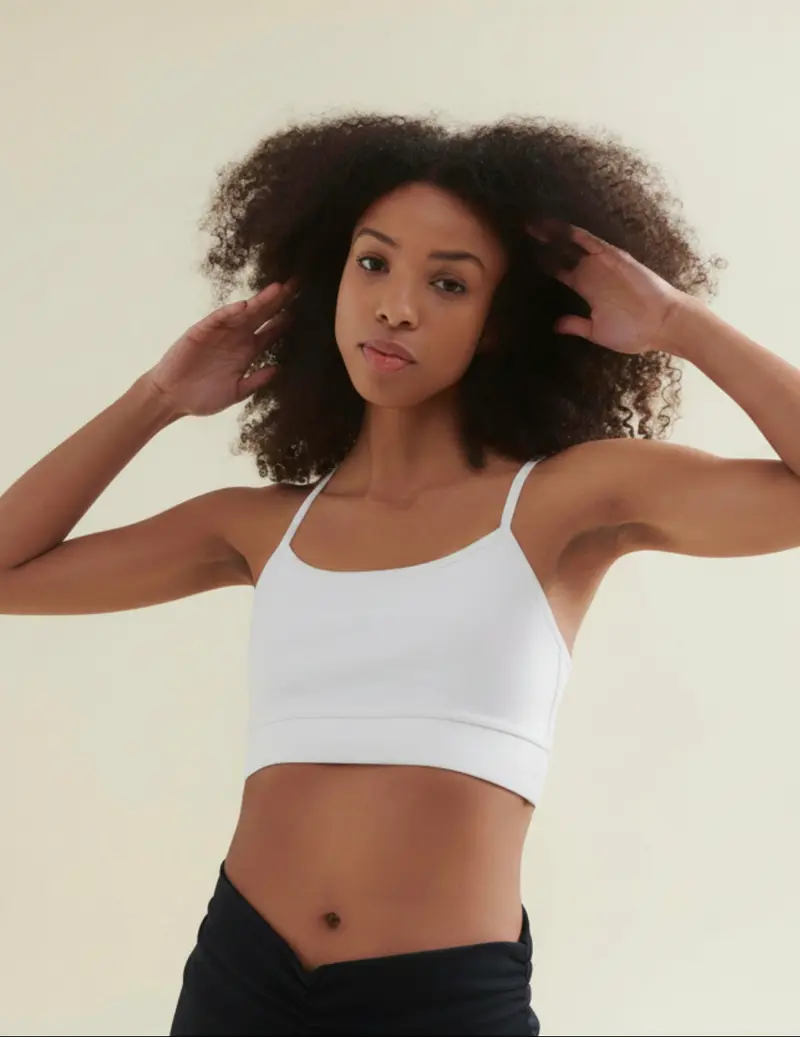 Fresher Cropped Tank - Diamond White
