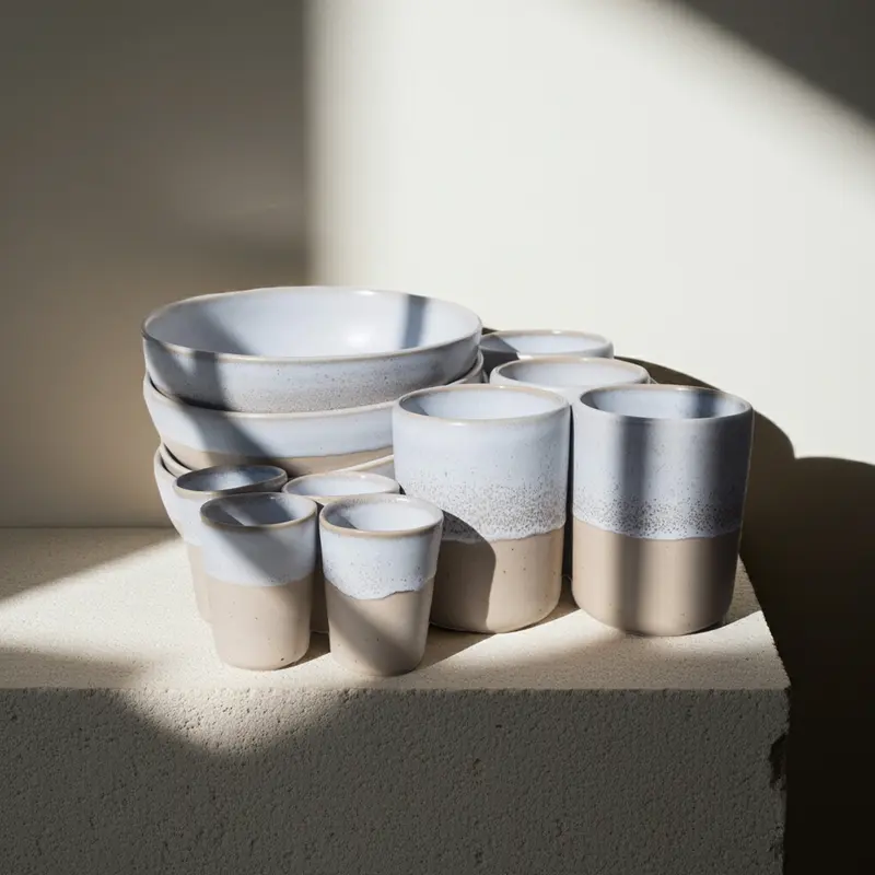 Frühstücksset Aalina – Handgemachtes Steingut | EDDA Stoneware