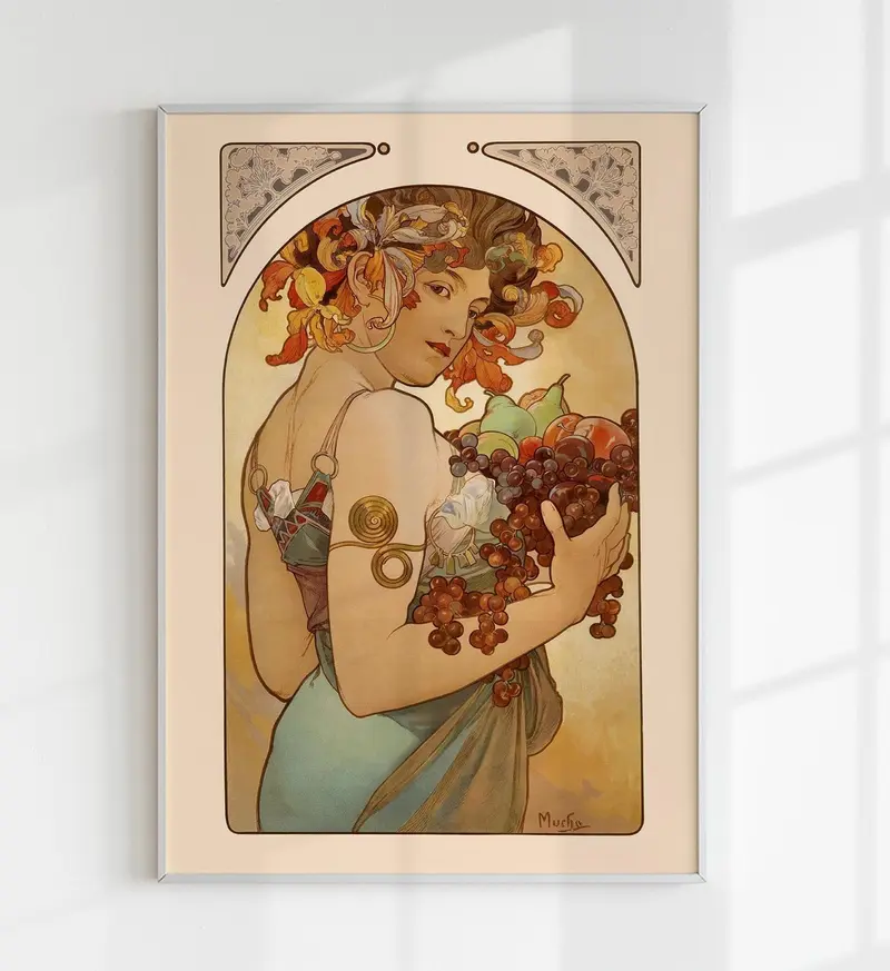 Fruit by Alphonse Mucha – Kunstdruck Poster