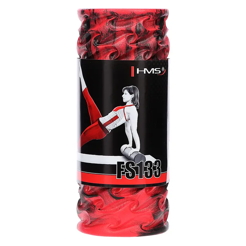 FS133 ROT-SCHWARZ 33 CM FITNESSROLLE / MASSAGEROLLE HMS