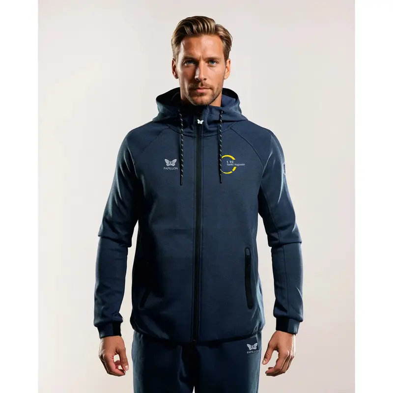 FULL-ZIP HOODIE HERREN, NAVY
