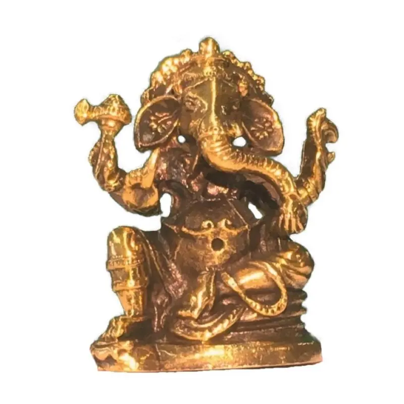Ganesha sitzend aus Messing