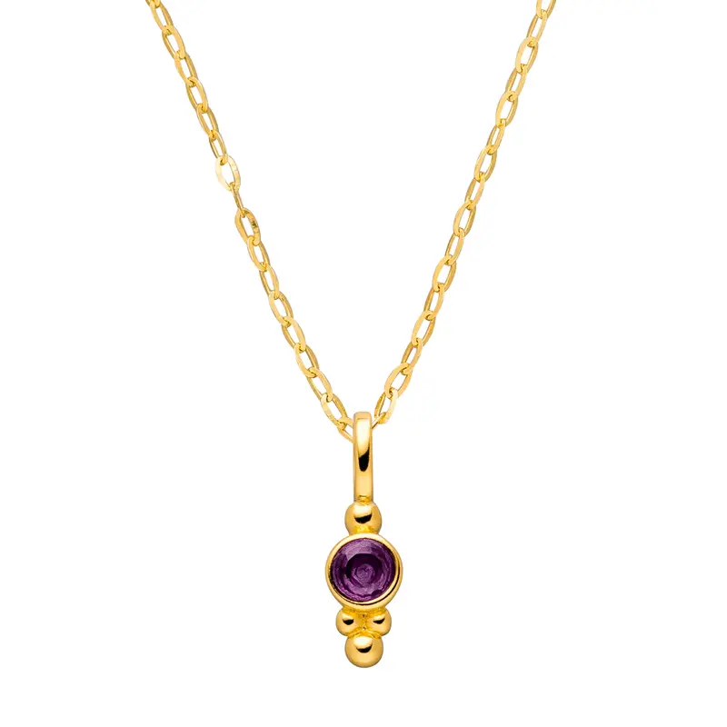 Geburtsstein Kette Februar Amethyst
