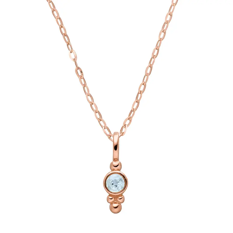 Geburtsstein Kette März Aquamarin