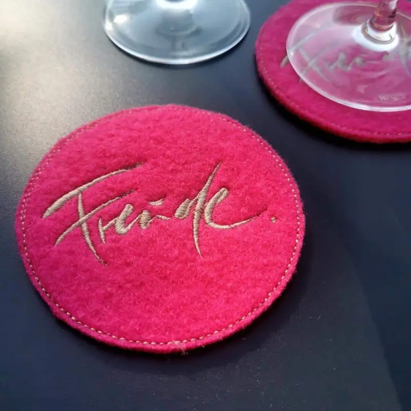 Glasuntersetzer 'Freude' magenta