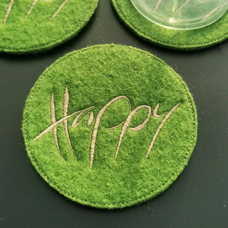 Glasuntersetzer 'Happy'