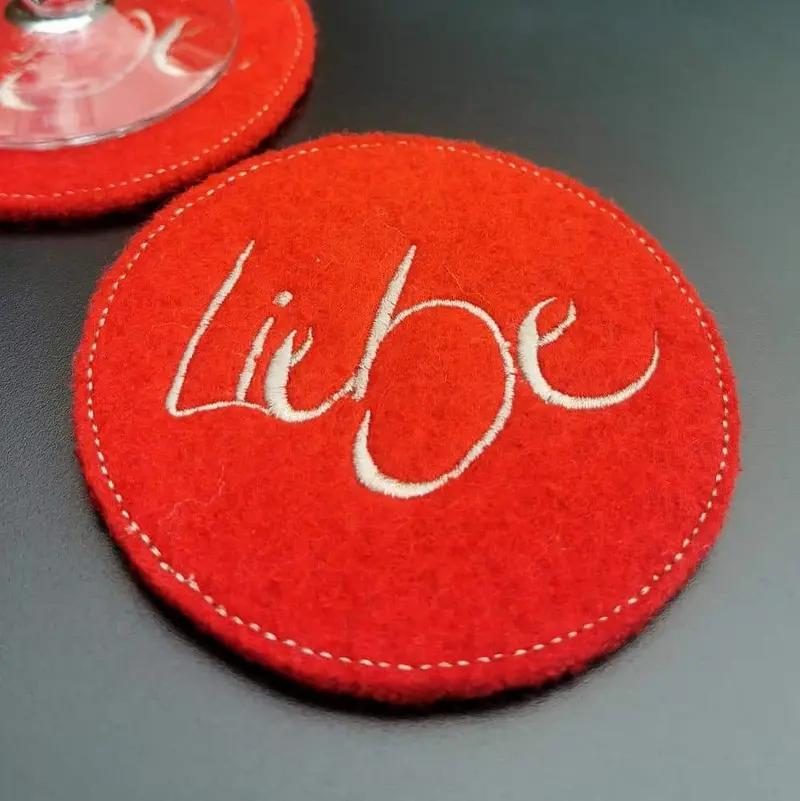 Glasuntersetzer 'Liebe'