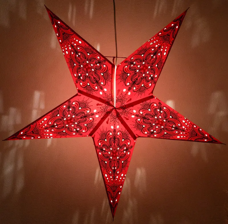 Glitzer Stern in ROT