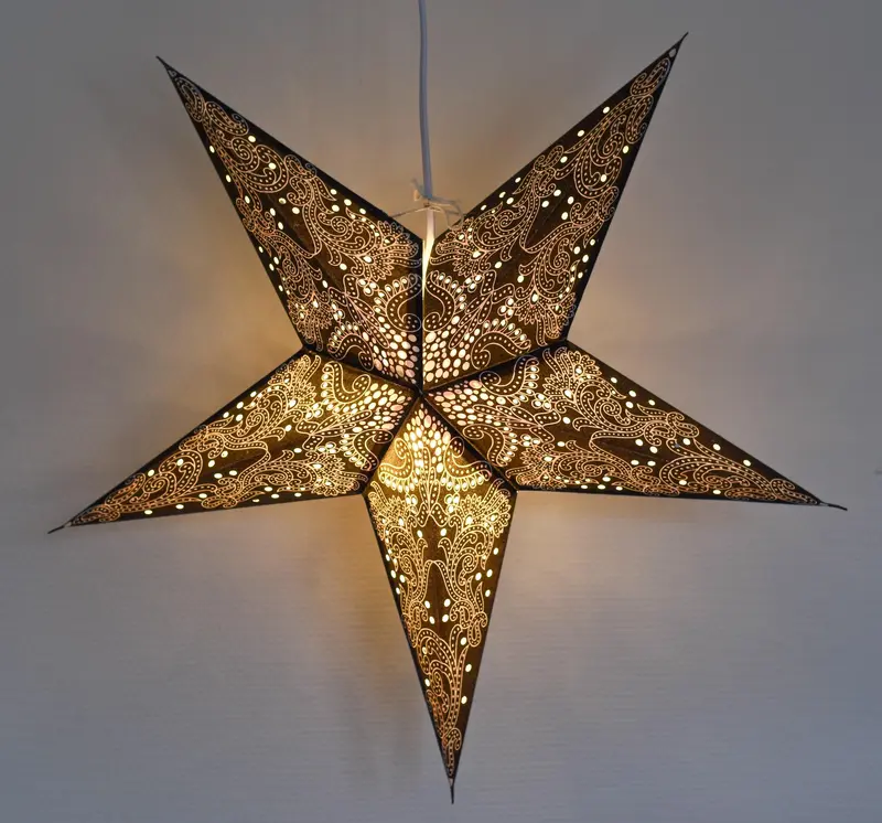 Glitzer Stern in SCHWARZ