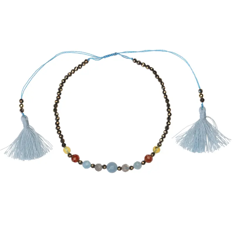 Glitzerndes Pyrit Bracelet mit Opal