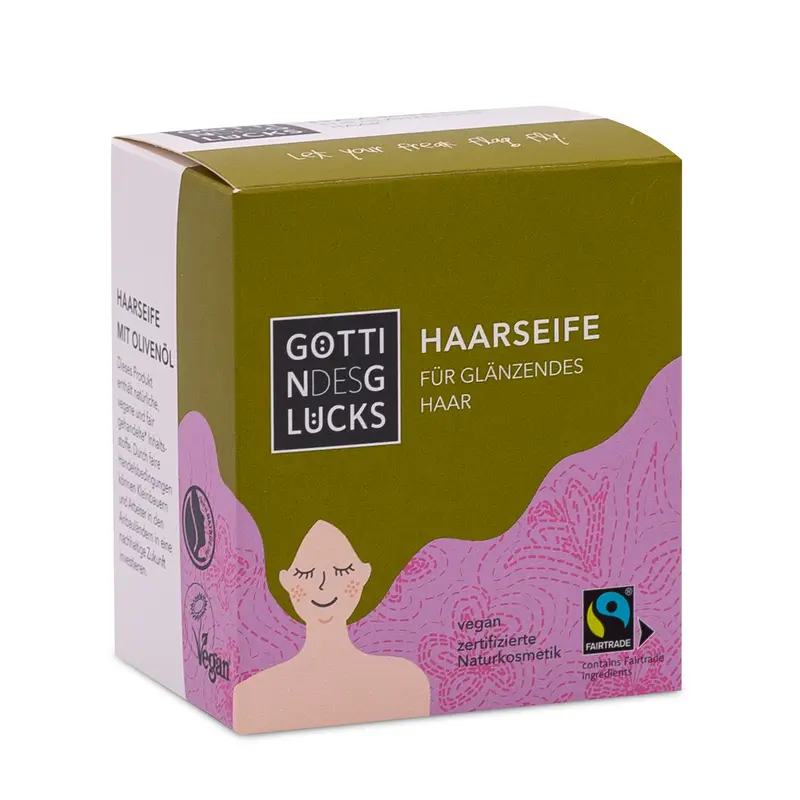 Göttin des Glücks Haarseife für glänzendes Haar mit Olivenöl 2x80 g