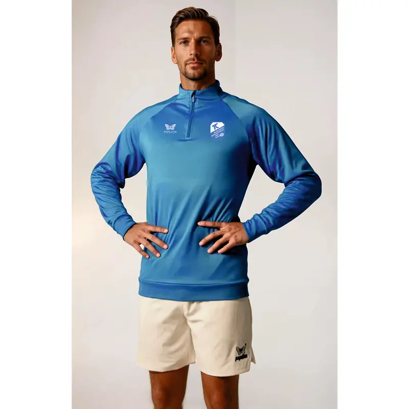 HALFZIP HERREN, BLAU