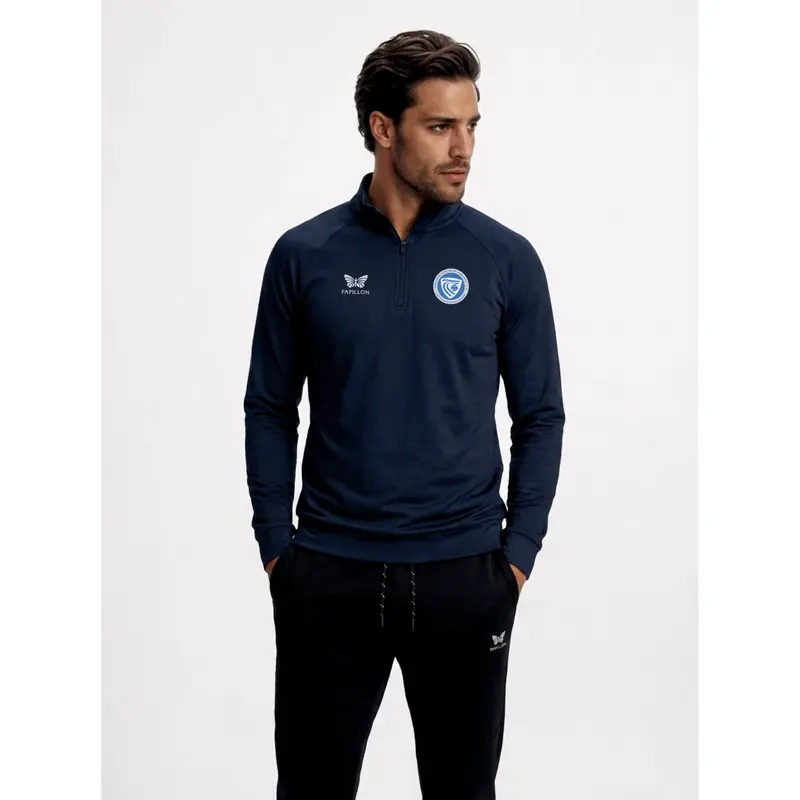 HALFZIP HERREN, NAVY