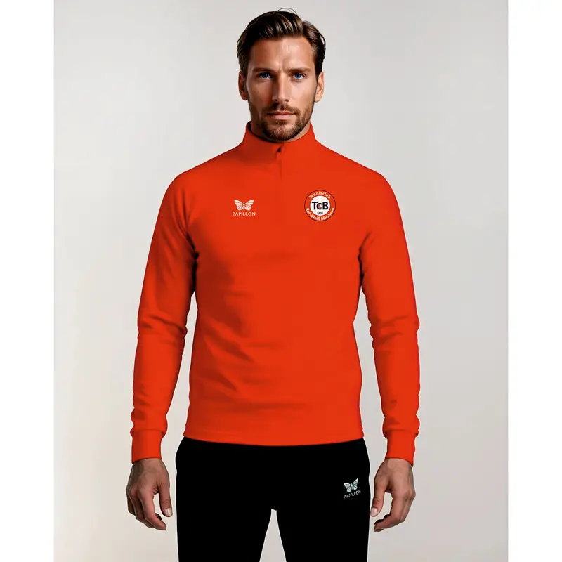HALFZIP HERREN, ROT