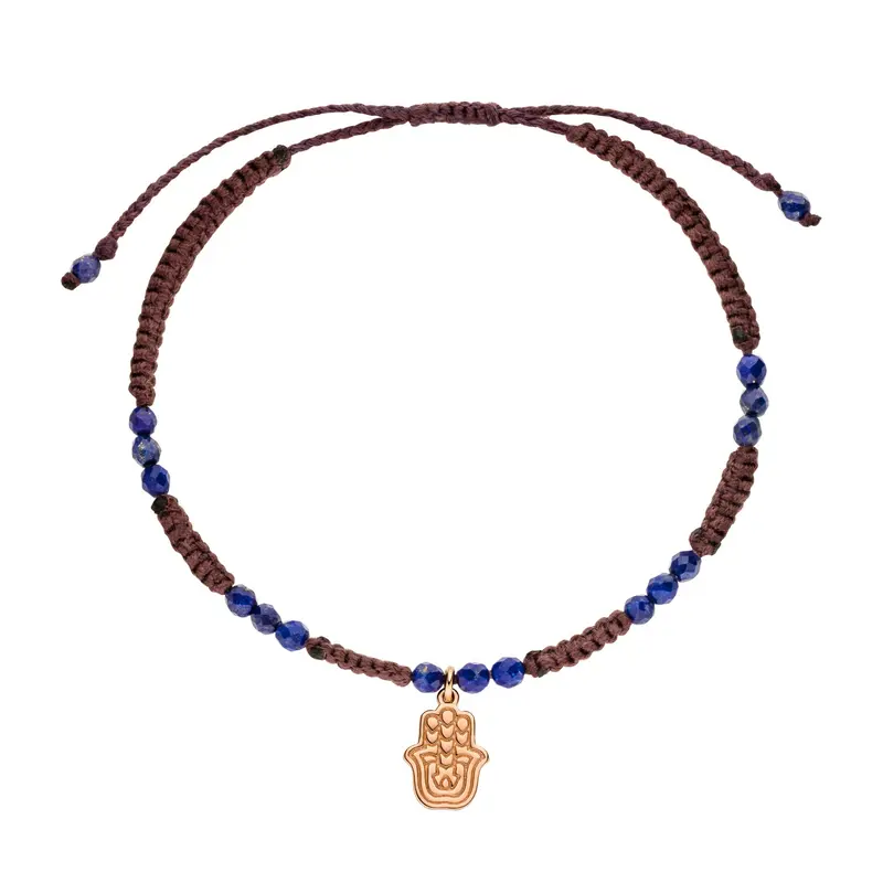 Hamsa Hand Armband Lapislazuli „Optimismus & Schutz“