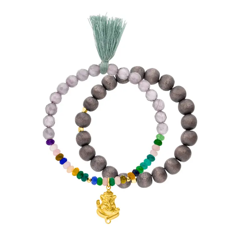 Handmala-Set „Happy Ganesha“, Gold