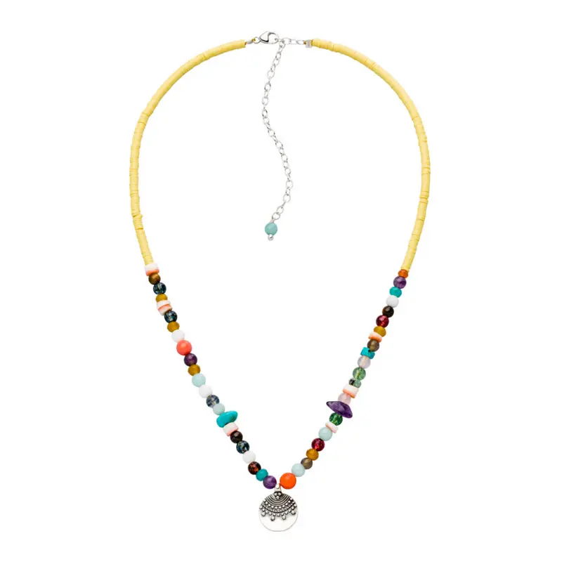„Happy Choker“, Edelstein-Mix, Silber