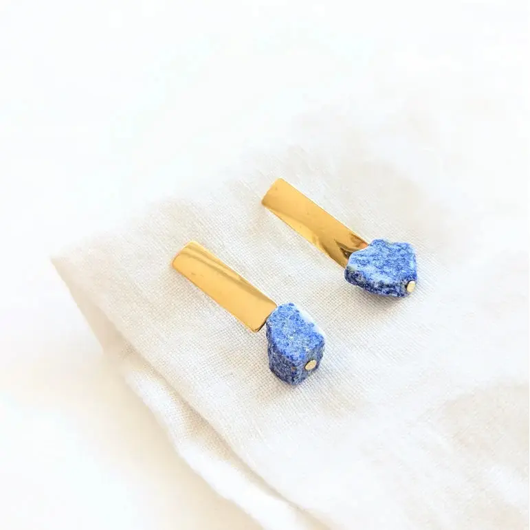Heavin Ohrstecker Naturstein "Lapislazuli"