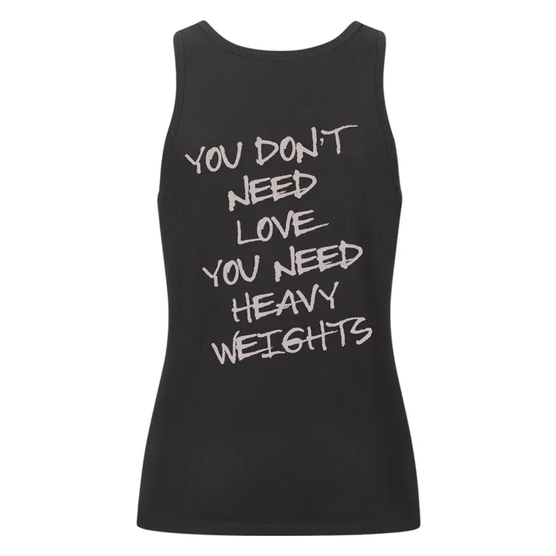 HEAVY WEIGHTS DAMEN TANK TOP (BACKPRINT)