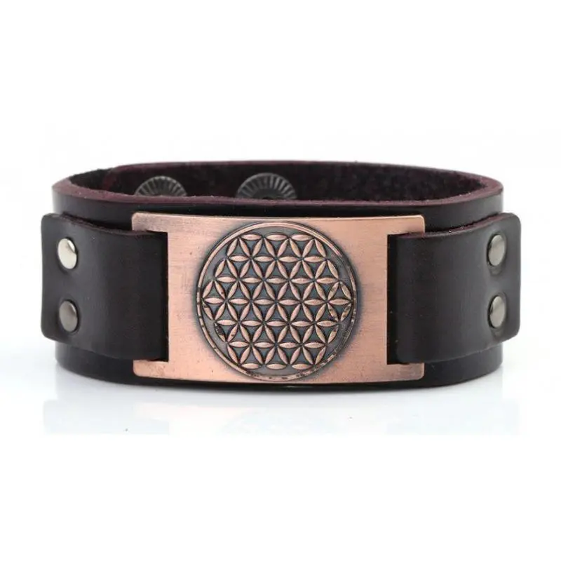 Herren Armband Leder braun