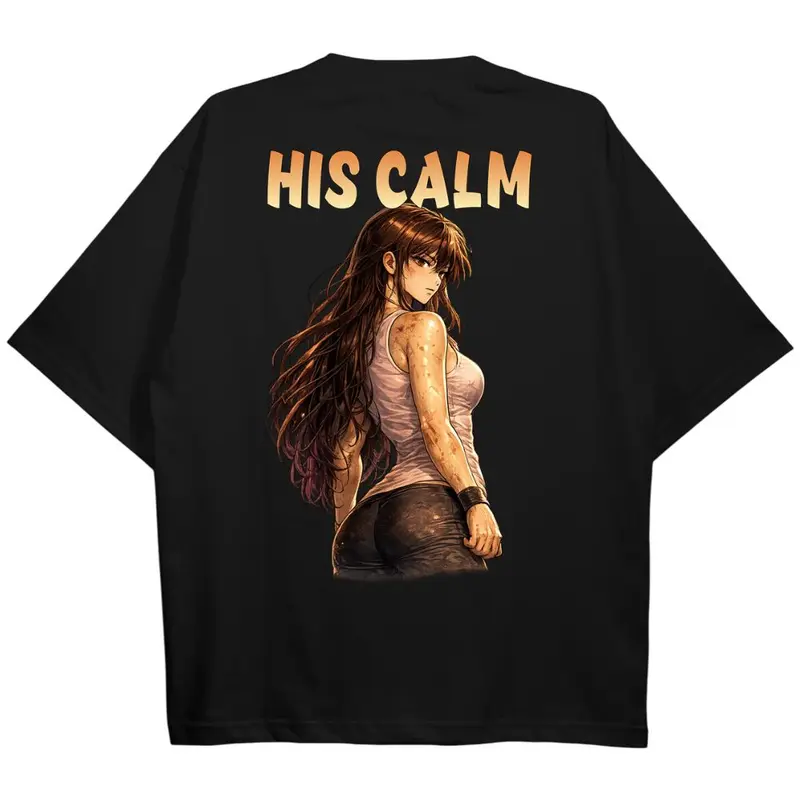HIS CALM OVERSIZE SHIRT (BACKPRINT)