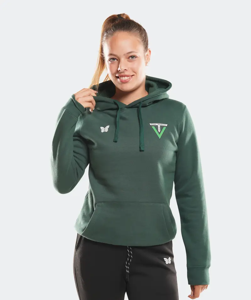 HOODIE DAMEN, DUNKEL-GRÜN