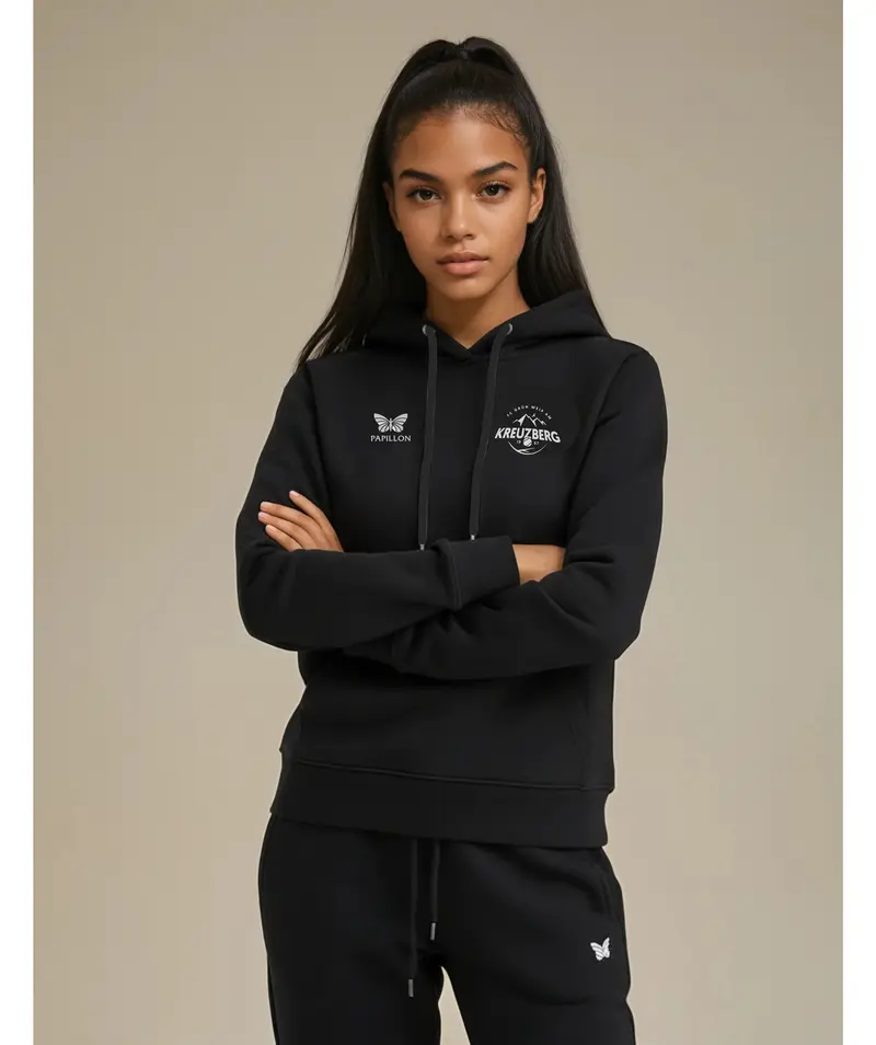 HOODIE DAMEN, SCHWARZ