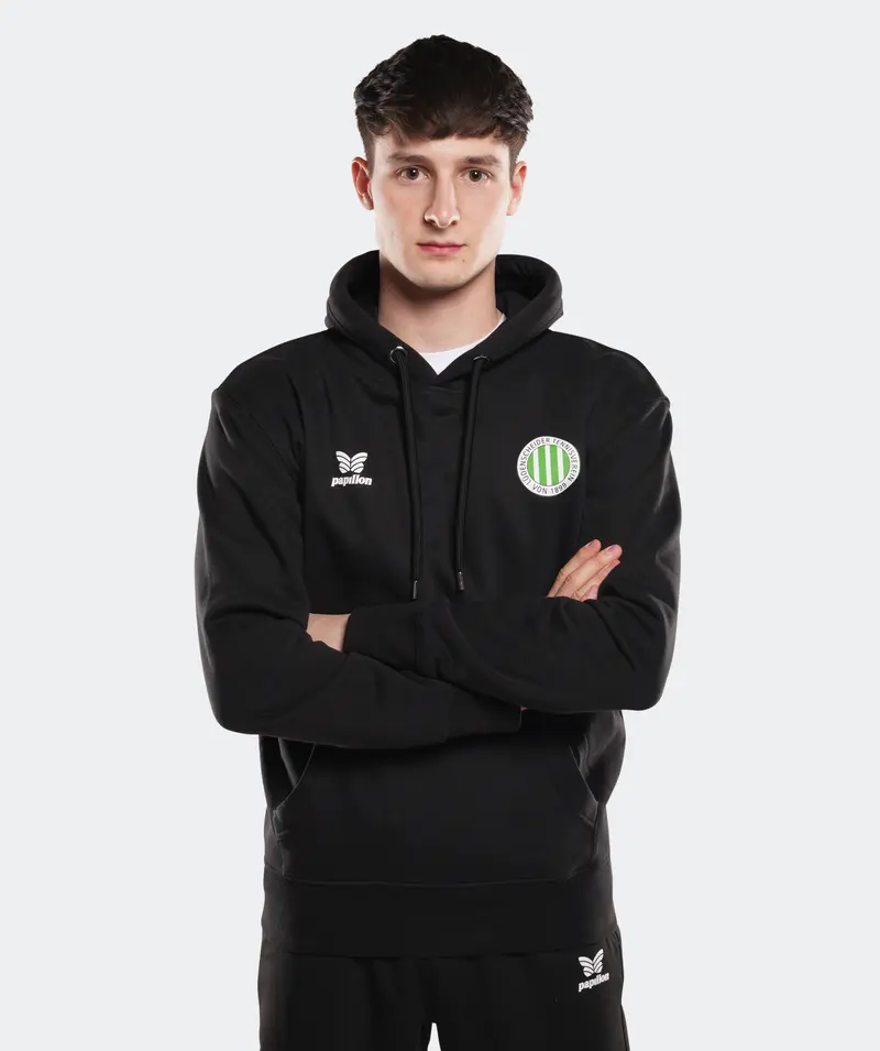 HOODIE HERREN, SCHWARZ