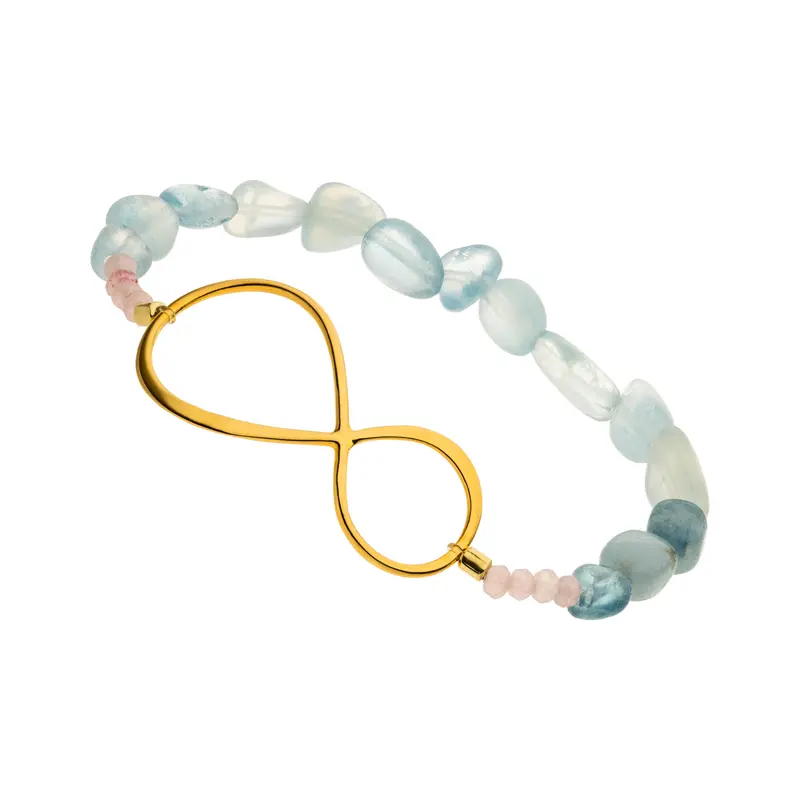 Infinity Stretcharmband „Vertraue“ mit Topas, Gold