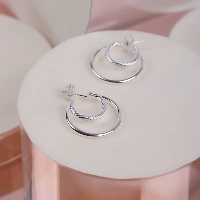Jukserei Ines Hoops Ohrringe silber