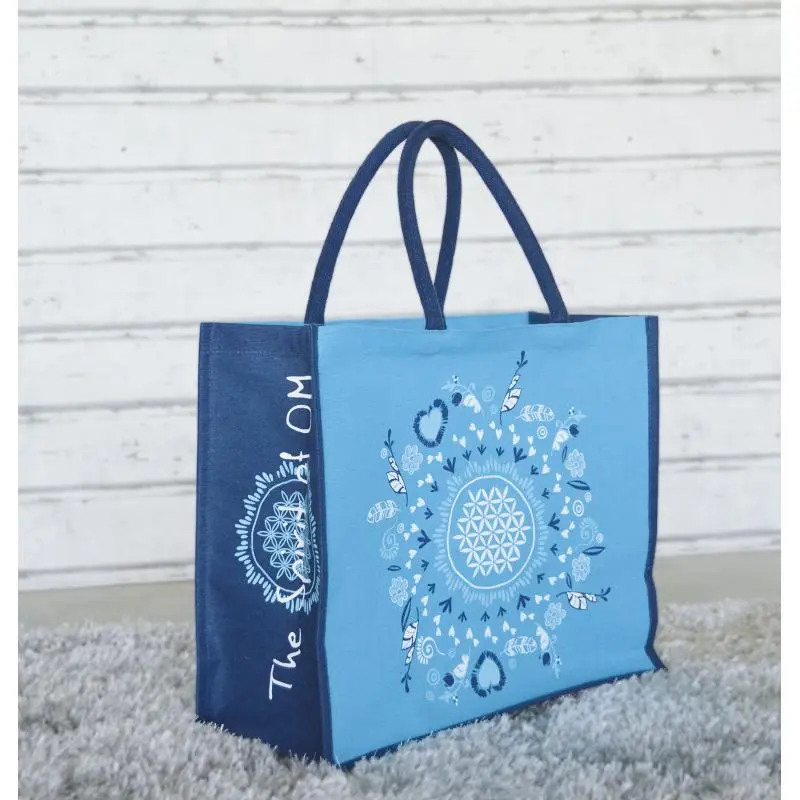 Jutetasche 'Blauer Ozean'