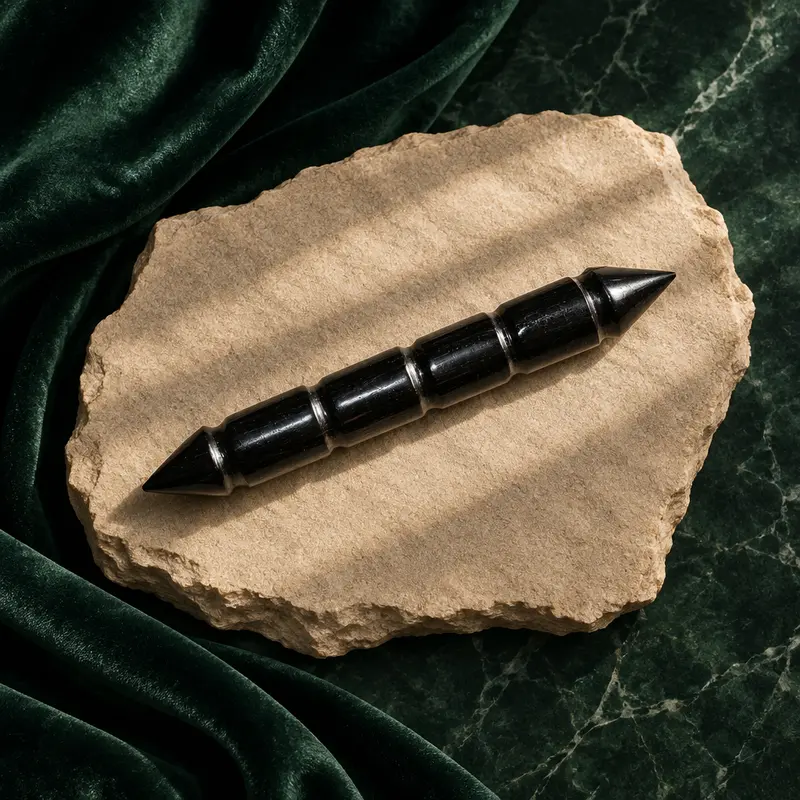 Kamagong Dulo-Dulo rund | Palmstick aus Eisenholz, ca. 18 cm
