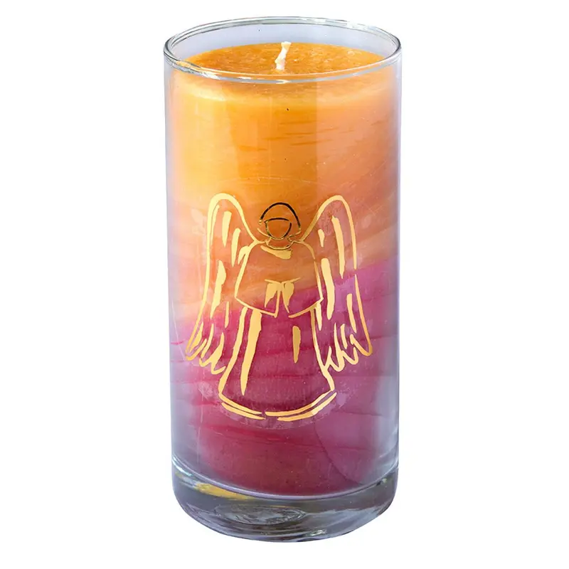 Kerze mit Engel 'Sunset'